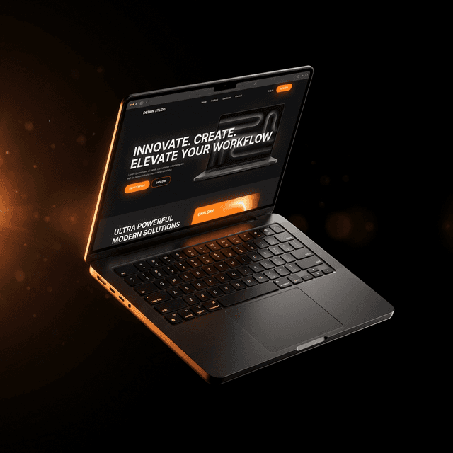 Premium website design on MacBook Pro