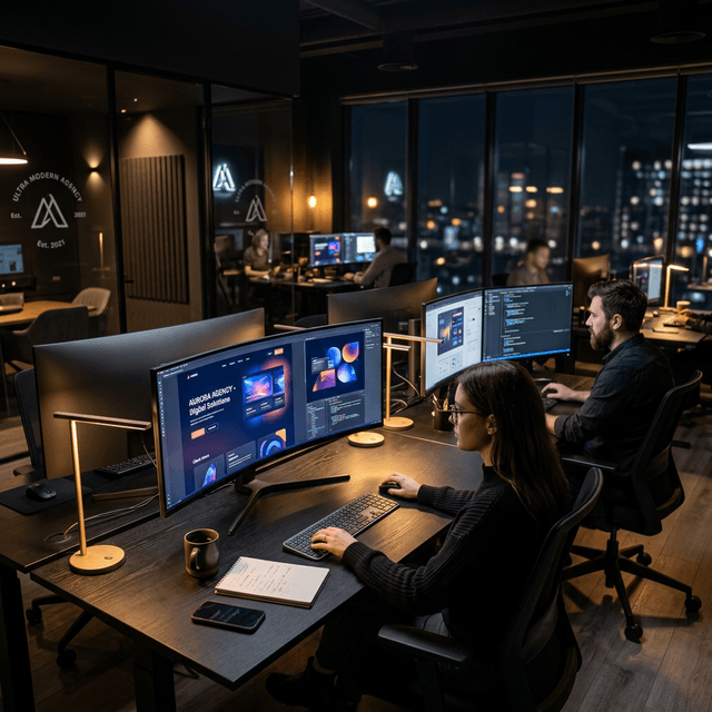Modern Digital Agency Workspace